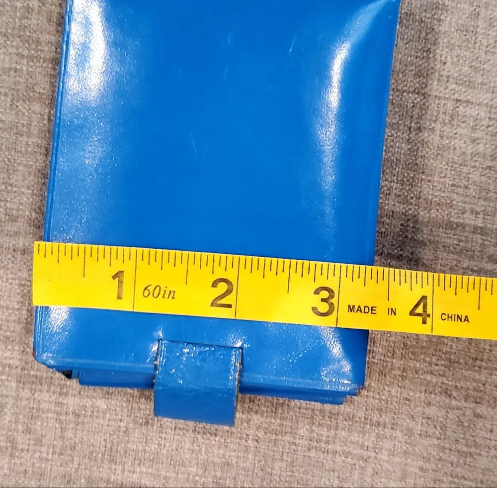 Brentshire Montgomery Wards 1950's Cobalt Blue Leather Bi-Fold Wallet